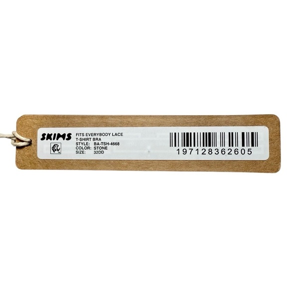 SKIMS Fits Everybody Lace T-Shirt Bra in Stone - Picture 5 of 6